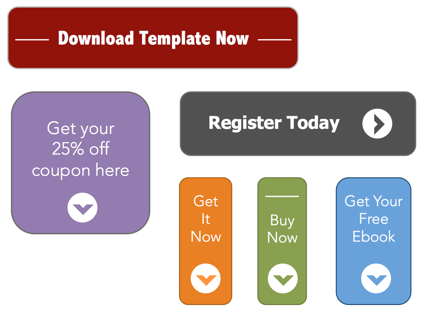 botones call to action Diferente diseños de botones para llamar a la acción en la pagina web o e-commerce