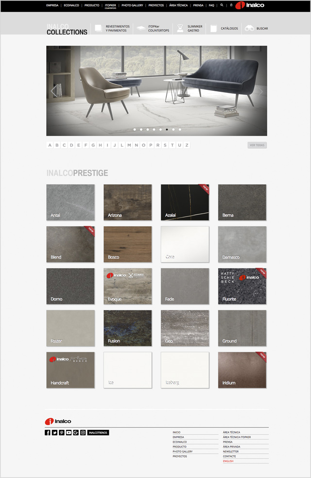 desarrollo pagina de producto. Diseño en formato tarjetas "cards"